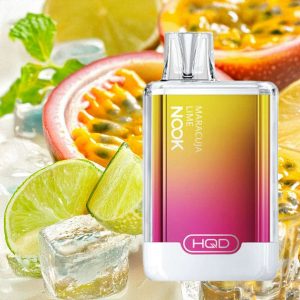 HQD NOOK Maracuja Lima – Ein erfrischendes E-Liquid mit dem tropischen Geschmack von Maracuja, kombiniert mit der spritzigen Frische von Limette, ideal für ein süß-säuerliches Dampferlebnis, jetzt bei kiosk24-neuisenburg erhältlich.