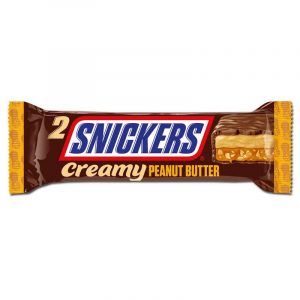 SNICKERS Creamy Peanut Butter – Ein köstlicher Schokoriegel mit cremiger Erdnussbutter, Karamell und Nougat, der für einen intensiven Genuss sorgt, jetzt bei kiosk24-neuisenburg erhältlich.