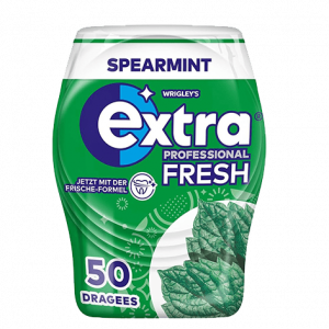 Extra Professional Spearmint – Erfrischendes Kaugummi mit dem intensiven Geschmack von frischer Minze, ideal für langanhaltende Frische, jetzt bei kiosk24-neuisenburg erhältlich.