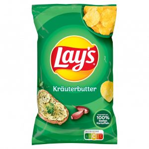 Lay's Classic Kräuterbutter Chips – Knusprige Chips mit dem aromatischen Geschmack von Kräuterbutter, die ein wahres Geschmackserlebnis bieten, jetzt bei kiosk24-neuisenburg erhältlich.