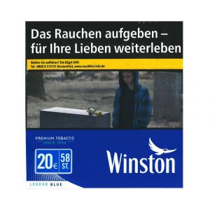 Winston Blau 58 Stück Zigaretten – Sanfter Tabakgeschmack, jetzt bei kiosk24-neuisenburg erhältlich!