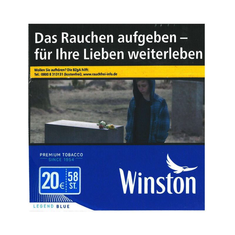Winston Blau 58 Stück Zigaretten – Sanfter Tabakgeschmack, jetzt bei kiosk24-neuisenburg erhältlich!