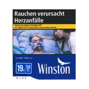 Winston Blau 58 Stück Zigaretten – Perfekter Genuss für anspruchsvolle Raucher. Jetzt bei kiosk24-neuisenburg bestellen!