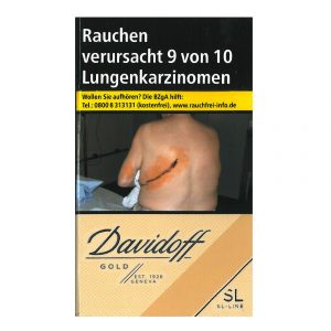 Davidoff Gold Slim Zigaretten – Extra schlanke Premium-Zigaretten für sanften Genuss