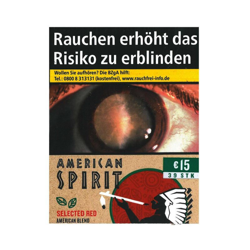 American Spirit Red American Blend 39 Stück – Zigaretten mit natürlichem Tabak für intensiven Geschmack