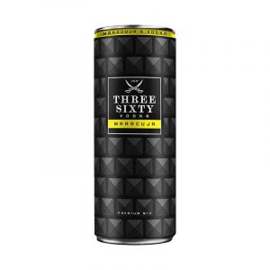 THREE SIXTY Vodka Maracuja 0,33 l Flasche mit fruchtigem Geschmack