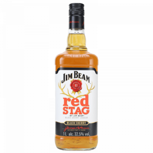 Jim Beam Red Stag Black Cherry Likör – Ein einzigartiger Whiskeylikör mit dem intensiven Geschmack von Jim Beam Bourbon und süßer Schwarzkirsche, jetzt bei kiosk24-neuisenburg erhältlich.