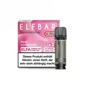 Bild: Elfbar ELFA Pods 2er Set - Pink Lemonade – Spritzige Zitronenlimonade trifft auf süße Beerenfrüchte in einem praktischen Pod.