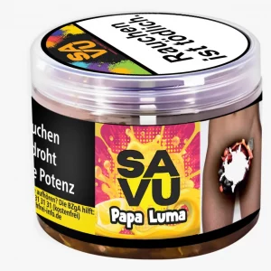 Shisha Tabak Savu - Rasbelly (200g) – Erfrischend fruchtiger Tabak für ein unverwechselbares Shisha-Erlebnis.